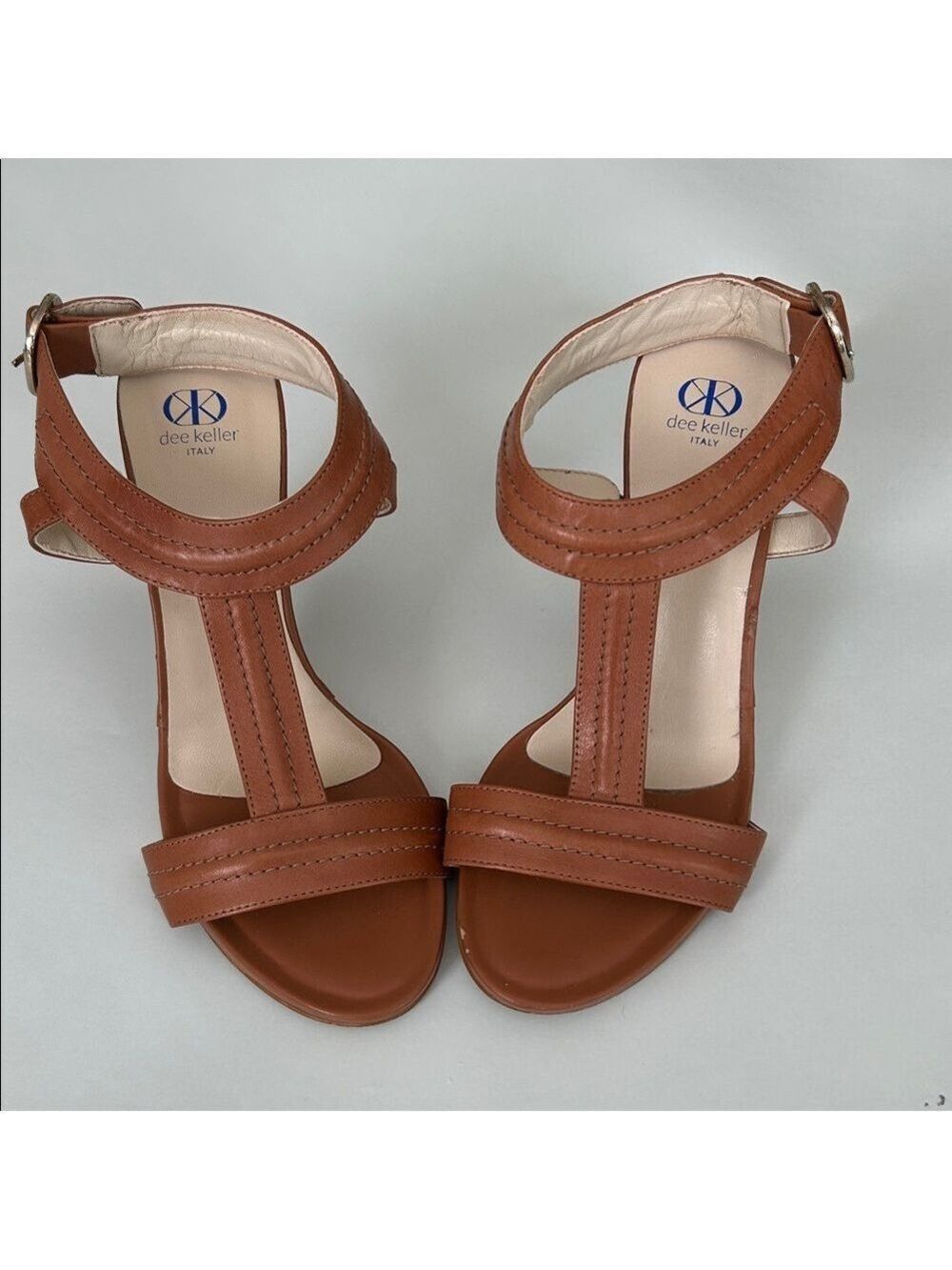 Dee Keller Made in Italy T-Strap Leather High Heeled Sandal